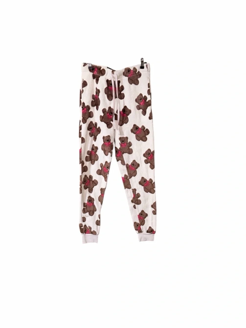 Bundle‎ of Women’s Pajama Pants Set - Cream Bear Print & Red Buffalo Plaid